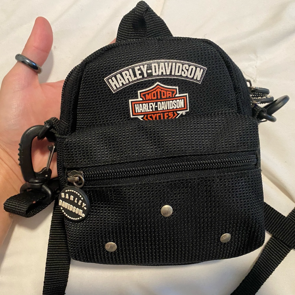 Harley Davidson small black bag moto